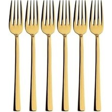 SBN - Store Prime Parlak Tatlı Çatal ve Kaşık Seti - 12 Adet Kahvaltı Pasta Tatlı Çatal ve Kaşık Seti