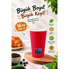 Deer Karton Bardak 16 Oz 50 Adet