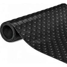 Hortum Tech Paralı Paspas Çift Yüzey Pvc Zemin Kaplama 2,2 mm 3,37 Kg/m2  Para Para Coin Mat - Siyah 60X40 cm