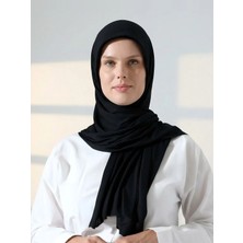 Cassenta Scarf Hazır Geçmeli Kaymaz Pratik Penye Şal Düz Renk Tesettür Şalı
