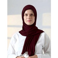 Cassenta Scarf Hazır Geçmeli Kaymaz Pratik Penye Şal Düz Renk Tesettür Şalı