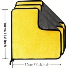 SBN - Store Prime Teknoloji Mikrofiber Temizlik Bezi, 30X30 Cm, Sarı, Çok Amaçlı Araç ve Ev Temizliği Için