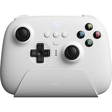 SBN - Store Prime 8bitdo Hall Effect 2.4g Controller ve Şarj - Beyaz Windows, Pc Ipad Uyumlu