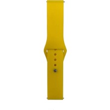 SBN - Store Prime (4961) Sarı Band Serisi 22MM Klasik Kordon Silikon Strap Kayış-Sarı Gear S3 ile Uyumlu