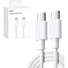 SBN - Store Prime USB C Kablosu Esnek USB C - USB C Şarj Kablosu Pd 3.0 15 Pro Max Galaxy S23 S22 S21 A54 7 iPad Pro 12.9 iPad Mini 6/air 5 Vb. ile Uyumludur.