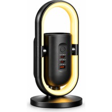 Deanb Akım Korumalı 2'li Priz 2 Type-C 1 USB LED Gece Lambalı Priz Çoklayıcı Güç Ünitesi