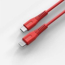 SBN - Store Prime C100 Usb-C To Lightning Pd 18W Hızlı Şarj ve Data Kablosu 1.2 Metre Kırmızı