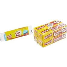SBN - Store Prime Orta Boy Çöp Torbası 15 Adet ve Büyük Boy 80'li 4 Al 3 Öde Buzdolabı Poşeti (4 x 20)