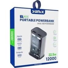 SBN - Store Prime 12000 Mah 22.5W Dual USB LED Göstergeli Powerbank Gri Pb-44