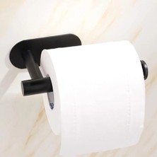 Aslanoğlu Store Modern Mat Siyah Kendinden Yapışkanlı Tuvalet Kağıtlığı