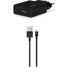 SBN - Store Prime Akıllışarjcihazı Seyahat Şarj Aleti 2.1A + Lightning ile Uyumlu Kablo Siyah - 2SCS20LS