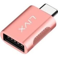 SBN - Store Prime Livx USB 3.0 To Type-C Çevirici Dönüştürücü Otg Adaptör Rose Otgrg Ikili