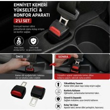 Aslanoğlu Store Ergonomik Emniyet Kemeri Yükseltici Konfor Aparatı Seti