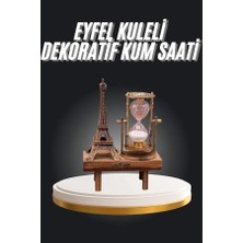 Aslanoğlu Store Dekoratif Eyfel Kuleli Kum Saati 21 cm Retro Tasarım