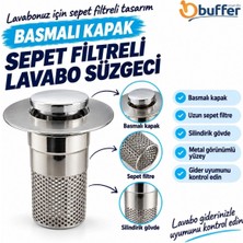 Aslanoğlu Store Ergonomik Uzun Silindirik Lavabo Gideri Süzgeci - Saç Toplayıcı Filtre