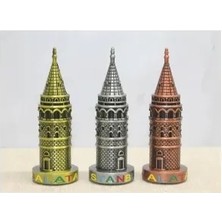 Aslanoğlu Store Şık Metal Galata Kulesi 10 cm Dekoratif Biblo