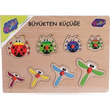 Aslanoğlu Store Büyükten Küçüğe Ahşap Tutmalı Puzzle 1 Adet