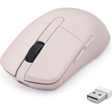 Aslanoğlu Store Ergonomik Pembe Kablosuz Mouse 6200 Dpı Bluetooth ve 2.4 Ghz