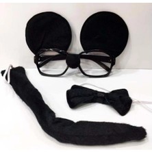 Aslanoğlu Store Sevimli Mickey Mouse Gözlük Papyonu Kuyruğu Seti