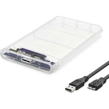 Aslanoğlu Store Şeffaf Tasarımlı 2.5 Inç HDD Kutu USB 3.0 Taşınabilir