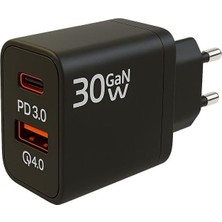 SBN - Store Prime Redline 30W Gan Type-C ve Usb-A Girisli Hizli Sarj Adaptörü