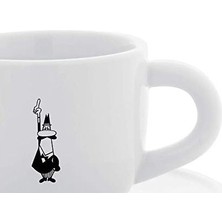 SBN - Store Prime - Kahve Fincanı ve Tabağı - 80ML - Ikonik Bıyıklı Adam Desenli - Porselen