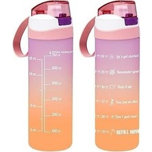 SBN - Store Prime 161670-162 Su Şişesi - Motivasyon Su Matarası - Suluk Yavruağzı