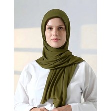 Cassenta Scarf Hazır Geçmeli Kaymaz Pratik Penye Şal Düz Renk Tesettür Şalı