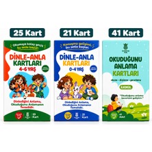 Ananas Kids Okuduğunu Anlama Kartları - Dinle Anla Kartları 4-6 Yaş- Dinle Anla Kartları 0-4 Yaş