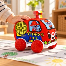 Ramnes Peluş Itfaiye Tekerlekli Bebek Oyuncağı Araba Kırmızı