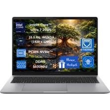 Asus Expertbook P3 G1 Intel Core Ultra 7 255H Aı Boost Npu  32 GB Ddr5 2tb SSD 16'' Wuxga (1920 x 1200) IPS Freedos Taşınabilir Bilgisayar P3606CCAAIF13