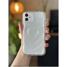 SBN - Store Prime 11 ile Uyumlu 3D Kalp Kabartma Desenli Darbe Önleyici Kamera Korumalı Şeffaf Silikon Kılıf