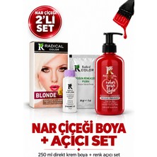 Radical Color Nar Çiçeği Su Bazlı Saç Boyası 250 ml + Yoğun Renk Açıcı Pudra Seti 2'li