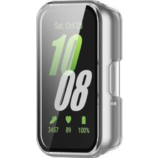 SBN - Store Prime - Galaxy Fit 3 SM-R390 Parlak Kenarlı Ekran Koruyuculu Sert Kasa Koruyucu (Fit 2 ile Uyumlu Değild - Gümüş
