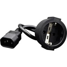 SBN - Store Prime PX-C14 0.35 Metre 3X1MM Ups/psu Schuko Çevirici, Ups Priz Çevirici 3X1MM Kalın Kablo, Kısa Schuko KABLO,%100 Full Bakır Kablodur