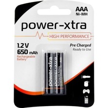 SBN - Store Prime Power-Xtra 1.2V 650 Mah Aaa Ince Şarjlı Ni-Mh Pil - 2li Blister