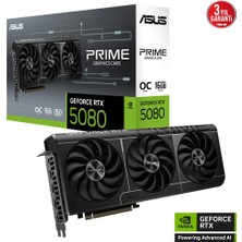Asus Geforce PRIME-RTX5080-O16G 16GB Gddr7 256BIT 1xhdmı 3xdp Ekran Kartı