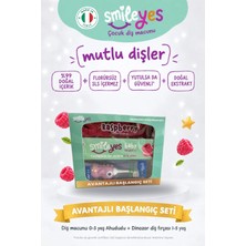 Smileyes Baby Ahududu Aromalı Bebek Diş Macunu  0-3 Yaş 30 ml + Smile Yes Dinazor Serisi 1-5 Yaş Diş Fırçası