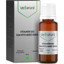 Venatura Vitamin D3 Takviye Edici Gıda 1000 IU 20 ml Damla