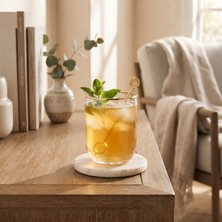 Rakle Terra Kahve Yanı Su Bardağı - Şeffaf / Sarı - 350 ml