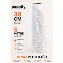 Poşetify Beyaz Petek Dolgu Ambalaj Kağıdı 38CM x 5mt | Hediye Paketleme ve Koruyucu Dolgu Kağıdı Premium