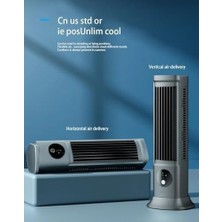 SBN - Store Prime USB Şarjlı Sessiz Kule Tipi Masaüstü Mini Fan 3 Kademe Ofis Tipi Soğutucu Kule Fanı