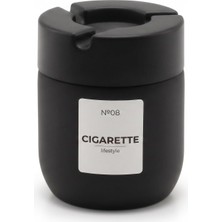 SBN - Store Prime Cam Küllük – 425 ml Siyah Cam Küllük Kapaklı, Sigara Küllüğü, Dumanı Hapseden Kül Kutusu, Modern Şık Tasarım, Ev ve Ofis Kullanımı Için
