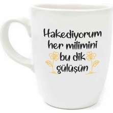SBN - Store Prime Palto Tasarım Hakediyorum Her Milimini Bu Dik Gülüşün Krem Oval Kupa - Hediye Seramik Kupa