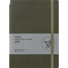 Victoria's Journals Kuka 2027 Haftalık Ajanda A5 (14x21cm) Esnek Kapak Ivory 80gr.