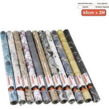 Alfa Brand Desenli Folyo Duvar Kağıdı - 2 M x 45 cm - Karışık Desenler - Kendinden Yapışkanlı