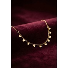 Alfa Brand Gold Pirinç Kalp Model Kadın Kolye