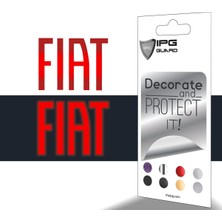 Fiat Ön Izgara Için Ipg Reflektif Yazı Sticker Set, Dekoratif Gece Işıkta Parlayan Sticker (1 Adet)