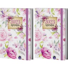 SBN - Store Prime Halk Kitabevi Mor Kelebek Eflatun Düşler 2023 Ajanda, 128 Sayfa, Ciltli, 13.5X21CM 2li Paket