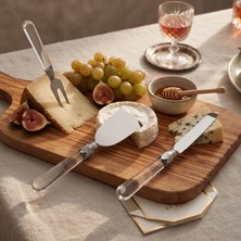 Ivory 3'lü Pasta Servis Seti - Gri